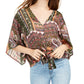 Polly & Esther Juniors' Lurex Tie-Front Top Green Size Medium
