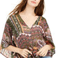 Polly & Esther Juniors' Lurex Tie-Front Top Green Size Medium