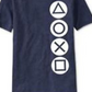 Ripple Junction Men's Playstation Buttons Graphic T-Shirt Navy Size Medium