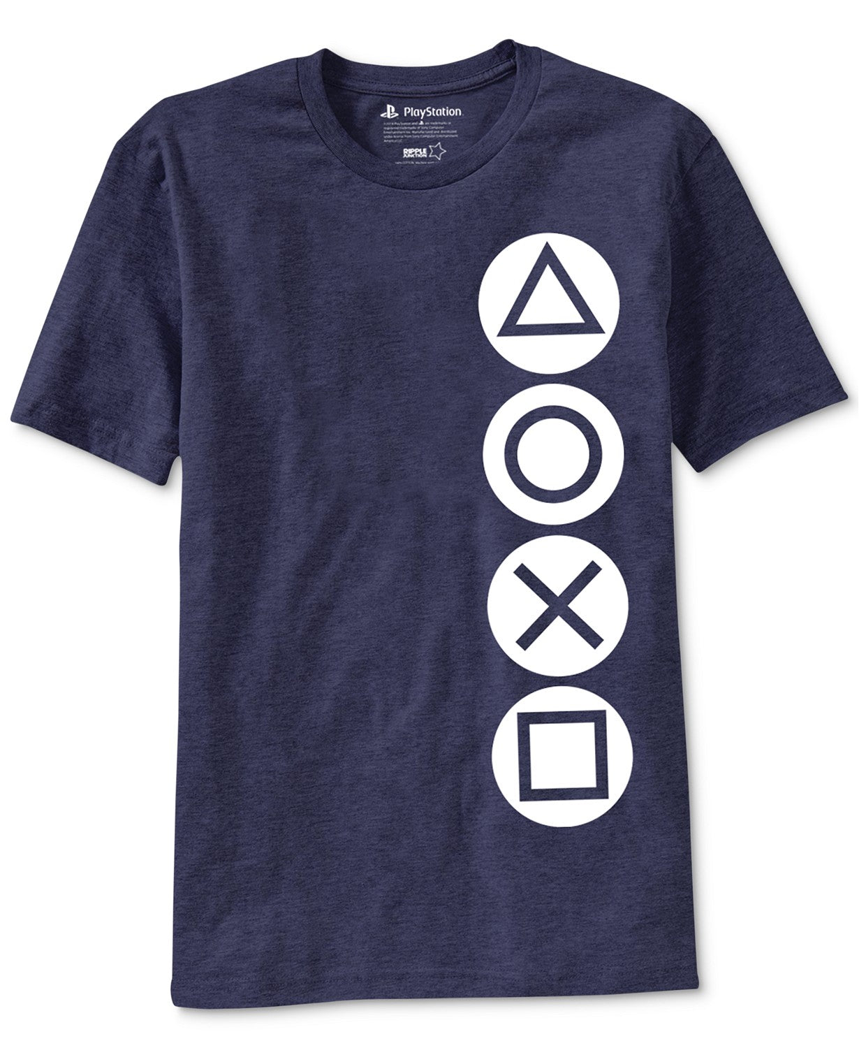 Playstation Buttons Men's Graphic T-Shirt Navy Size Extra Large