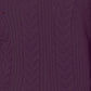 Crave Fame Women's Lace-Up Back Cable Sweater Purple Size Large