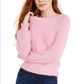 Almost Famous Juniors' Off-The-Shoulder Sweater Pink Size Large