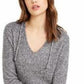 Crave Fame Juniors' Marled Fuzzy Pullover Hoodie Brown Size Small