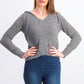 Crave Fame Juniors' Marled Fuzzy Pullover Hoodie Black Size Small