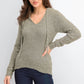 Crave Fame Juniors' Marled Fuzzy Pullover Hoodie Green Size Large