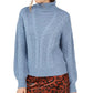 Crave Fame Juniors' Turtleneck Cable Knit Sweater Purple Size X-Large