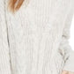 Crave Fame Juniors' Turtleneck Cable Knit Sweater white Size Medium