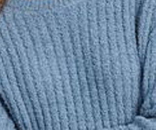 Crave Fame Juniors' Ribbed Cropped Sweater Blue Size Extra Large