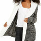 Crave Fame Juniors' Sherpa Trim Cardigan Gray Size Extra Small