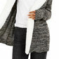 Crave Fame Juniors' Sherpa Trim Cardigan Gray Size Extra Small