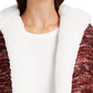 Crave Fame Juniors' Sherpa Trim Cardigan Red Size Small