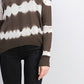 Crave Fame Juniors' Tie-Dyed Pullover Sweater Green Size Medium