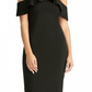 Rachel Rachel Roy Women's Cold Shoulder Ruffle Halter Dress Black Size XX Large