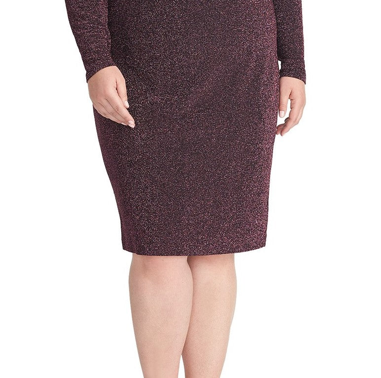 Rachel Rachel Roy Women's Trendy Plus Size Sparkle-Knit Halter Dress Purple Size 14