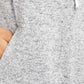 Ultra Flirt Juniors' Sherpa Lined Funnel Neck Sweatshirt Gray Size Medium