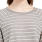 Ultra Flirt Juniors' Striped Drawstring-Hem Top Med Gray Size Medium
