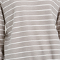 Ultra Flirt Juniors' Striped Drawstring-Hem Top Med Gray Size Medium