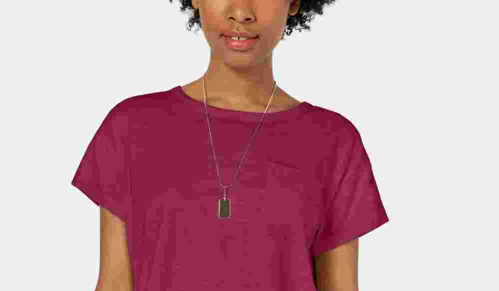 Ultra Flirt Women's By Ikeddi Juniors' Boxy Pocket T-Shirt Red Size Small