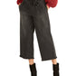 Rachel Roy Women's Cropped Paperbag Pants Black Size 14