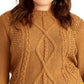 Rachel Roy Women's Trendy Plus Size Adrina Mixed-Cable Sweater Brown Size 2X