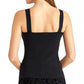 Rachel Roy Women's Square Neck Tank Top Black Size Small