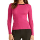 Rachel Roy Women's Metallic Ringer Pullover Sweater Pink Size Extra Large