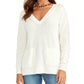 Rachel Rachel Roy Women's Knit V-Neck Sweater White Size Medium