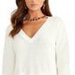 Rachel Rachel Roy Women's Knit V-Neck Sweater White Size Medium