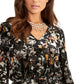 Rachel Roy Women's Alma Peplum Top Black Size Medium