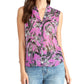 Rachel Rachel Roy Women's Semi-Sheer Printed Top Purple Size Small