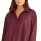 Rachel Roy Women's Button-Front Shirt Purple Size Small