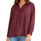 Rachel Roy Women's Button-Front Shirt Purple Size Large