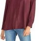 Rachel Roy Women's Button-Front Shirt Purple Size Large