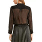 Rachel Rachel Roy Women's Winona Printed Shirt Black Size Small