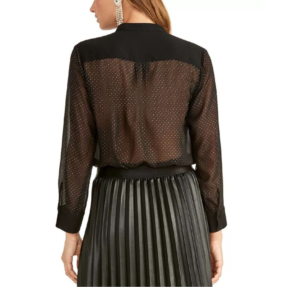Rachel Rachel Roy Women's Winona Printed Shirt Black Size Small