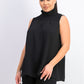 Rachel Rachel Roy Women's Mindi Smocked Mock-Neck Top Black Size Large