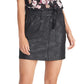 Rachel Roy Women's Keni Snake-Embossed Pull-On Skirt Black Size Large