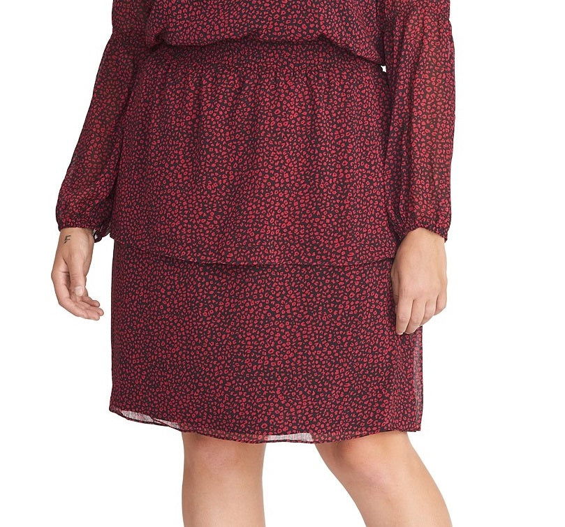 Rachel Rachel Roy Women's Plus Size  Lola Long Sleeve Ditsy Floral Blouson Dress Black Size 1X