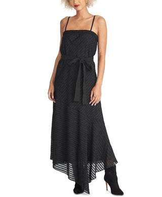 Rachel Roy Women's Isla Belted Asymmetrical Dress Black Size Extra Small