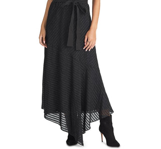 Rachel Roy Women's Isla Belted Asymmetrical Dress Black Size Extra Small