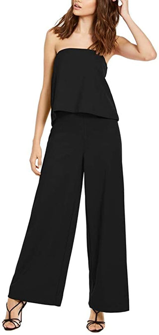Rachel Roy Women's Isla Strapless Jumpsuit Black Size Extra Large