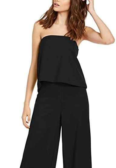 Rachel Roy Women's Isla Strapless Jumpsuit Black Size Extra Large