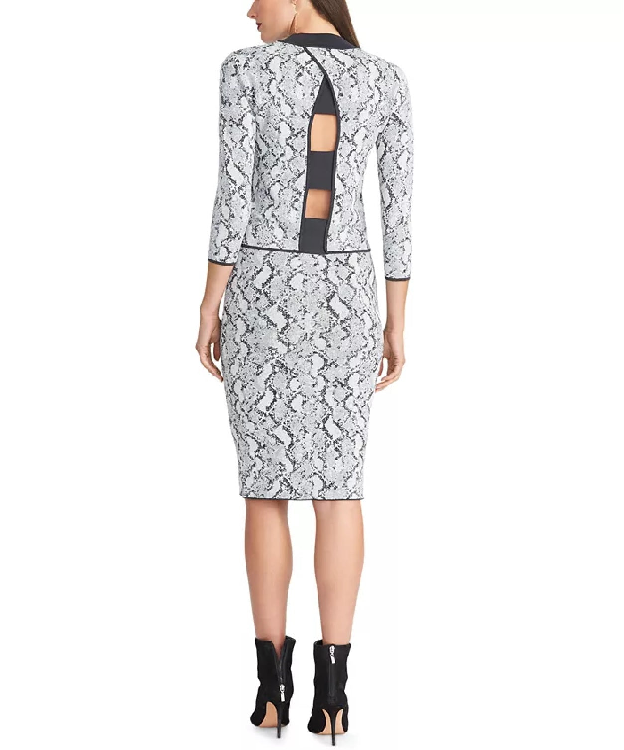 Rachel Roy Women's Lindey Printed Sweater Skirt Gray Size Medium