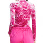 Rachel Roy Women's Val Tie-Dyed Turtleneck Top Purple Size Extra Small