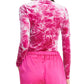 Rachel Roy Women's Val Tie-Dyed Turtleneck Top Purple Size Medium