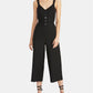 Rachel Roy Women's Cotton Cropped Tie-Back Jumpsuit Black Size 0