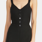 Rachel Roy Women's Cotton Cropped Tie-Back Jumpsuit Black Size 0