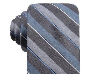 Ryan Seacrest Distinction Men's Bragg Slim Stripe Tie Blue Size Regular
