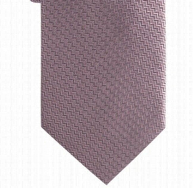 Ryan Seacrest Distinction Men's Kent Unsolid Solid Slim Silk Tie Pink Size Regular