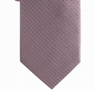 Ryan Seacrest Distinction Men's Kent Unsolid Solid Slim Silk Tie Pink Size Regular